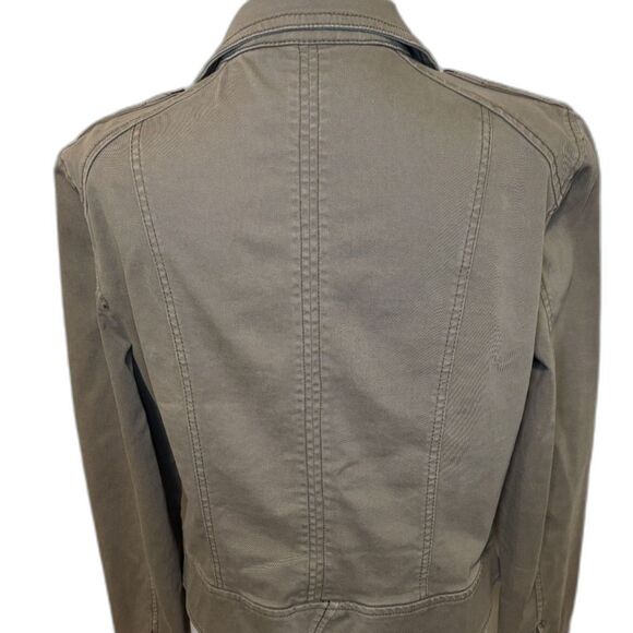 White House Black Market Safari Rose Studded Cargo Jacket Womens Designer - Picture 5 of 7